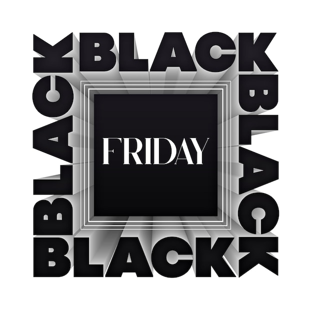 Foto black friday 3d-tekstweergave