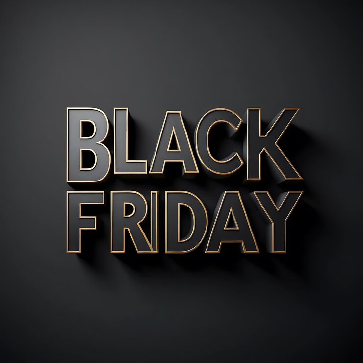 Black Friday 3d text effect black Friday background