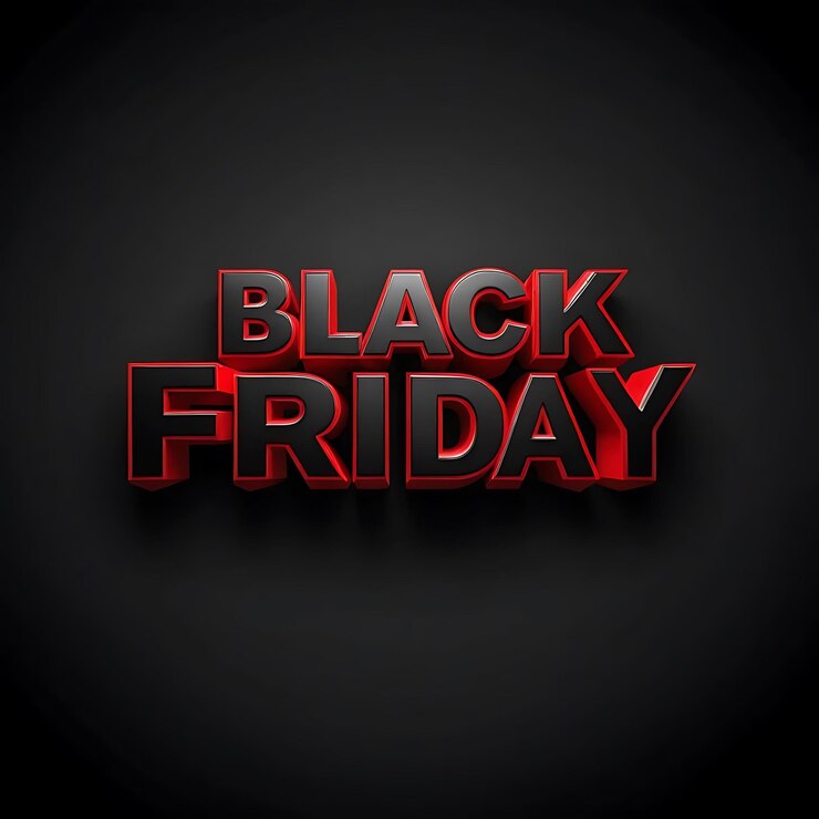 Photo black friday 3d text effect black friday background