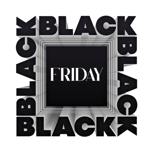 Photo black friday 3d text rendering