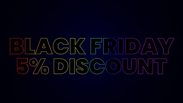 Black friday 5% di sconto