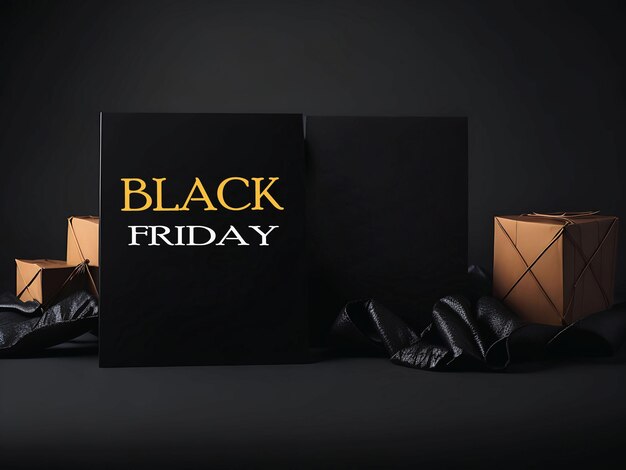 Photo black friday background ai generated