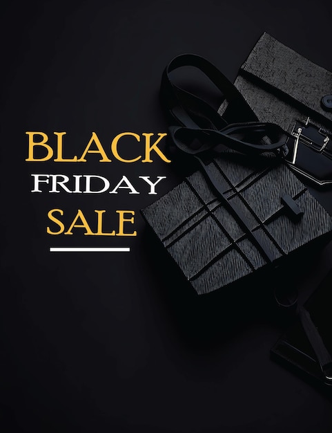 Photo black friday background ai generated