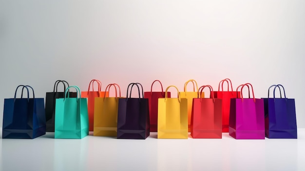 Black Friday Background Colorful Shopping Bags