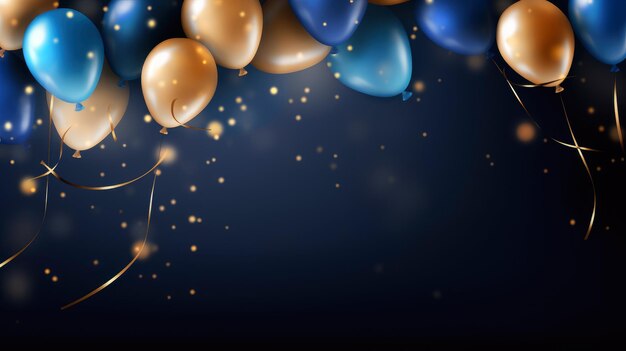 Black friday balloons and gold glitter for sale promotion background