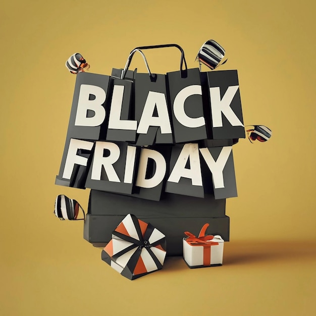 Photo black friday big sale 3d text