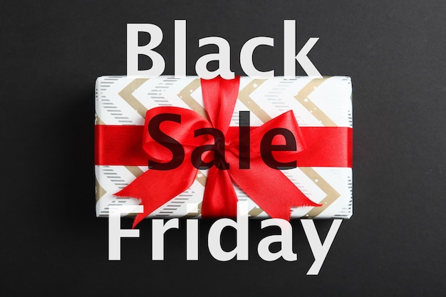 Black friday-conceptkortingen en verkoopclose-up