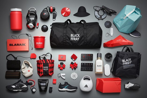 Photo black friday elements assortment