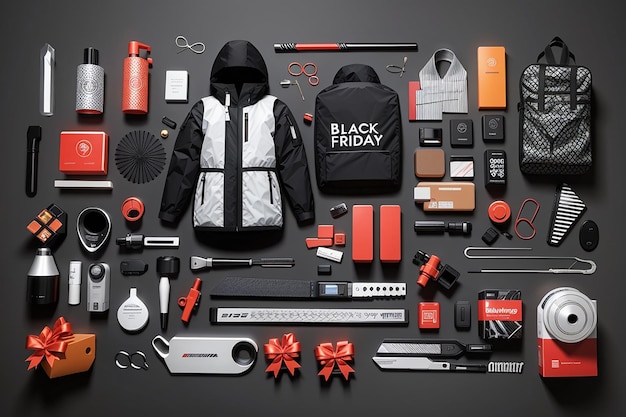 Photo black friday elements assortment