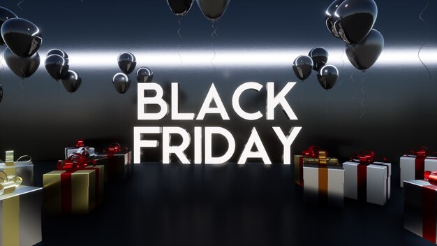 Photo black friday gifts an balloons