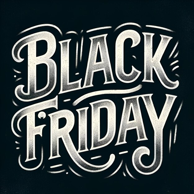 Photo black friday hand drawn calligraphy