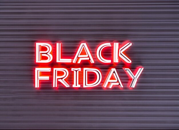 Black friday latters red and black screen light background