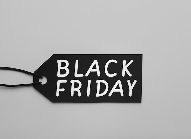 Foto etichetta scritta black friday rossa