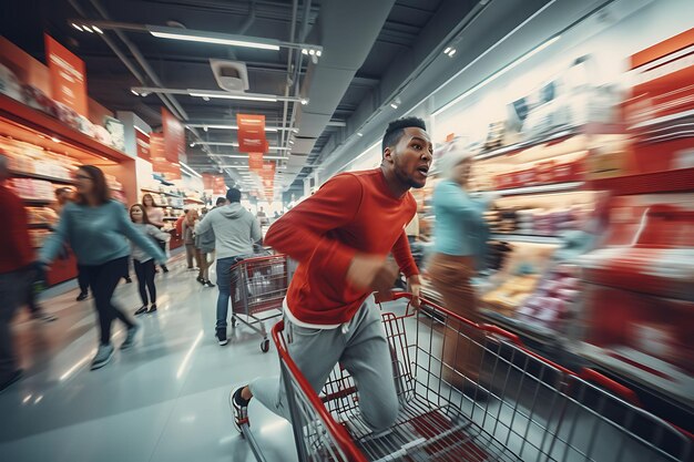 写真 小売店のブラック フライデー マーケット、混沌とした群衆を捉えた写真集