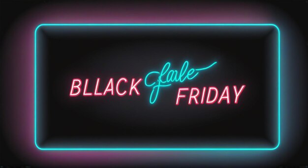 Foto black friday neon banner vector illustration eps10 stock illustration shopping del venerdì nero