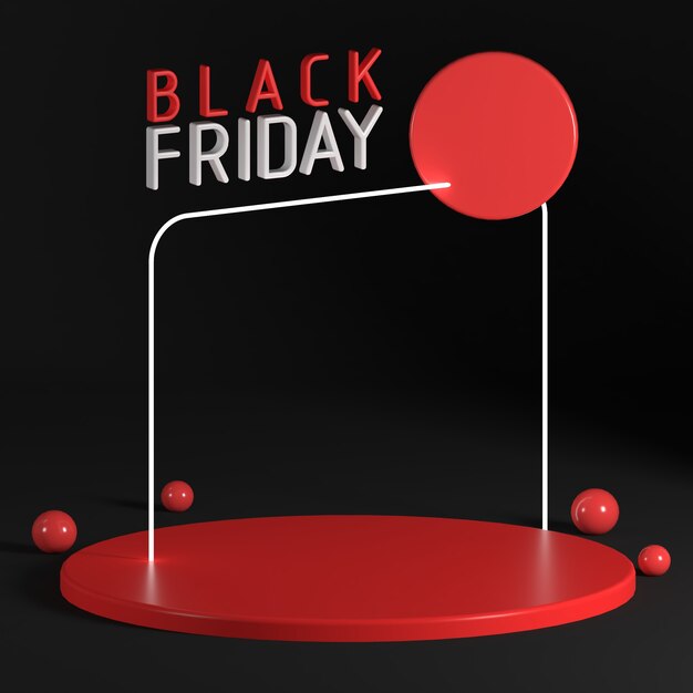 Photo black friday podium background