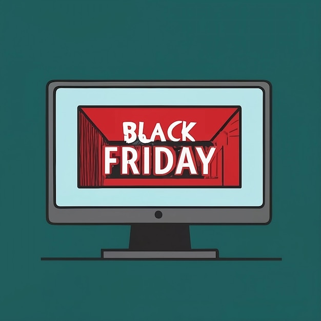Black friday poster of computer screen
