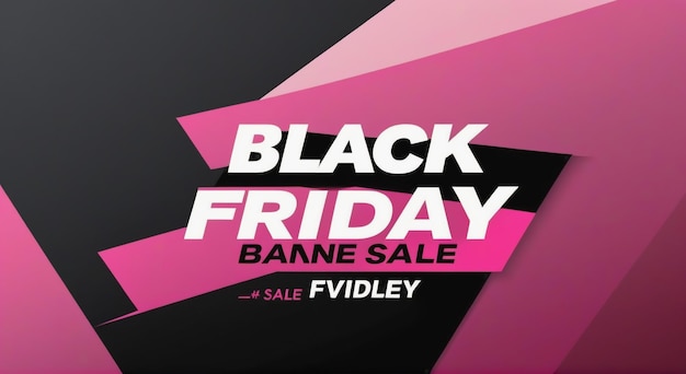 Foto black friday sale banner layout design template graphic abstract pink background vector