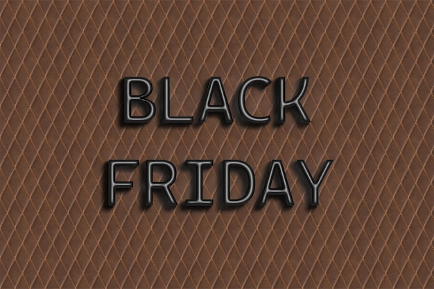 Banner di vendita del black friday. design moderno e semplice con modello tipografico in bianco e nero