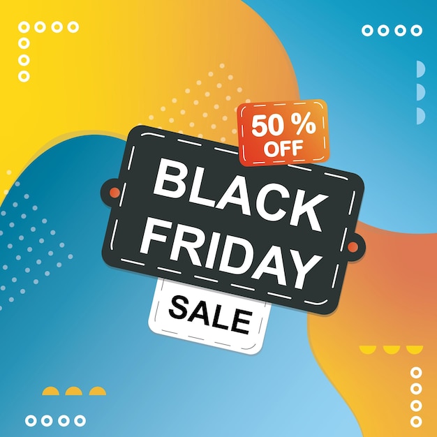 Black Friday sale banner promo poster Black friday business offer template set
