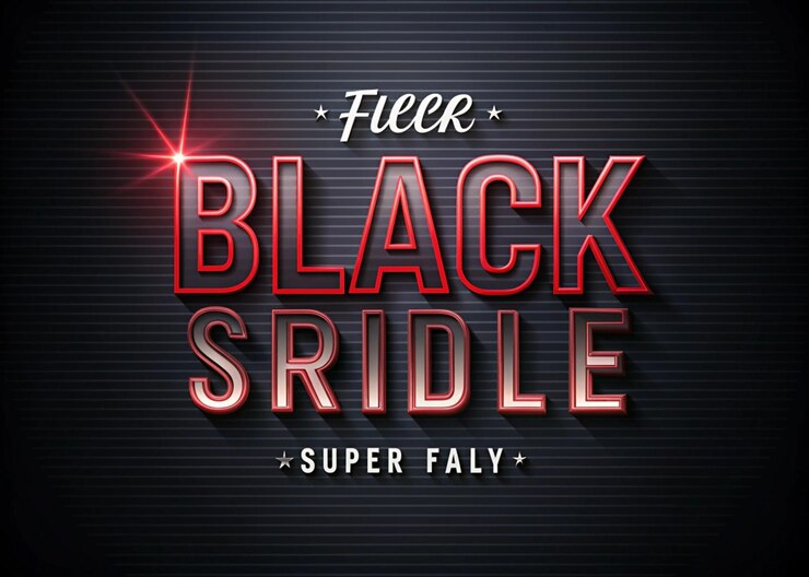 Photo black friday sale banner on red and black background