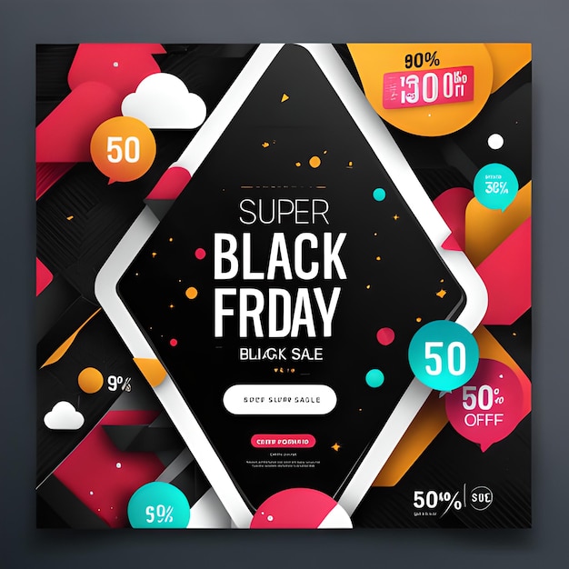 Foto banner di vendita del black friday