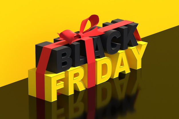 Photo black friday sale concept background with 3d rendering
