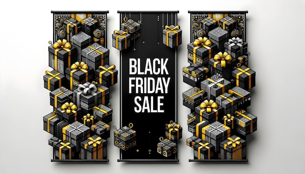 Black friday sale concept design background banner copy space text template