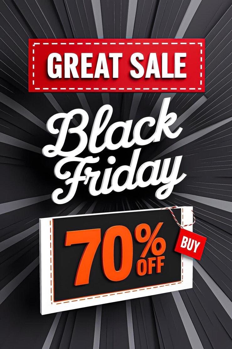 Photo black friday sale creative idea design new banner for business promotion