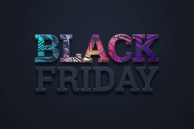 Black Friday sale lettering illustration