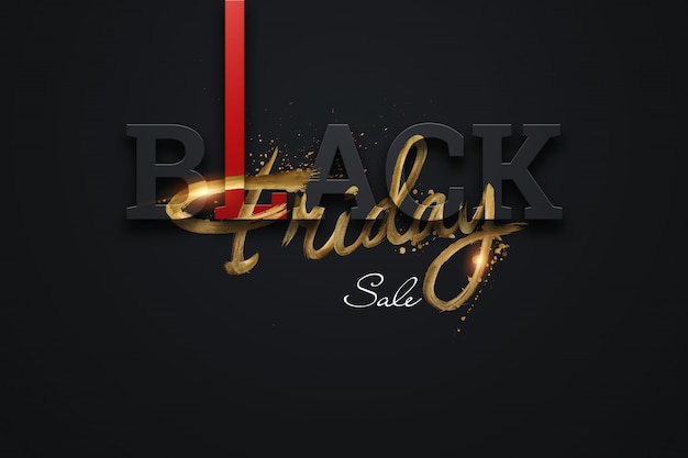 Black Friday sale lettering illustration