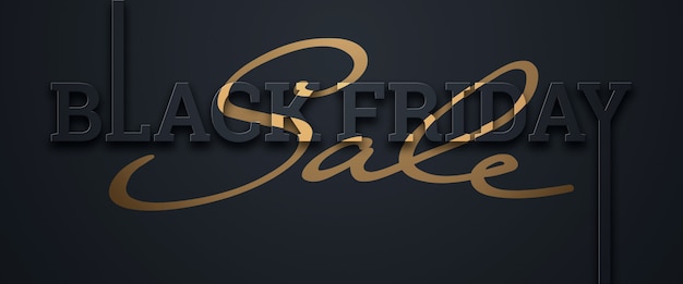 Black Friday sale lettering illustration