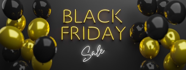 BLACK FRIDAY SALE neon bord met ballonnen