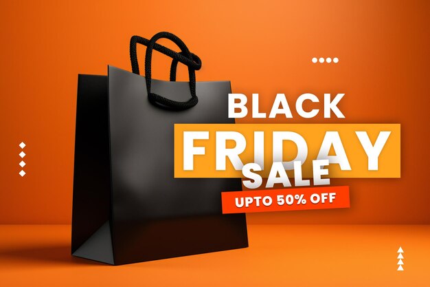 Black friday sale offer banner template