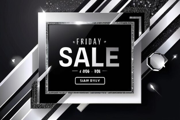 Photo black friday sale poster commercial discount event banner black abstract background