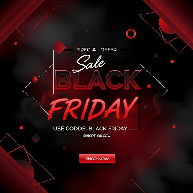 a black friday sale poster with a red background and a black background with a red and black