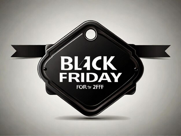 Photo black friday sale tag vector illustration