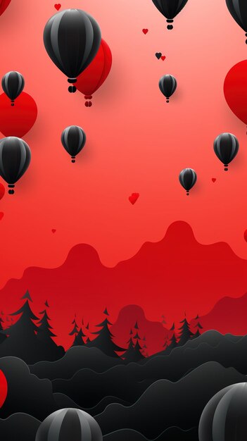 Black Friday sale with balloons background for poster banners flyers card copy space generative ai