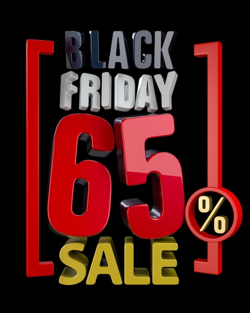 사진 검은 배경 그림 3d 렌더링에 black friday sale xx % sales 단어.