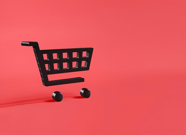 black Friday shopping cart red