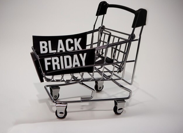 Photo black friday shopping cart