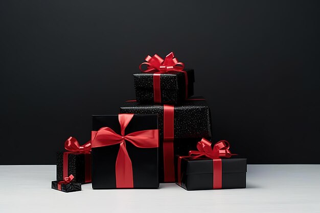 Black Friday Shopping carts and fancy gift boxes
