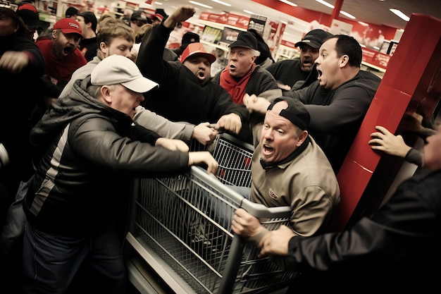 Foto la frenesia dello shopping del black friday