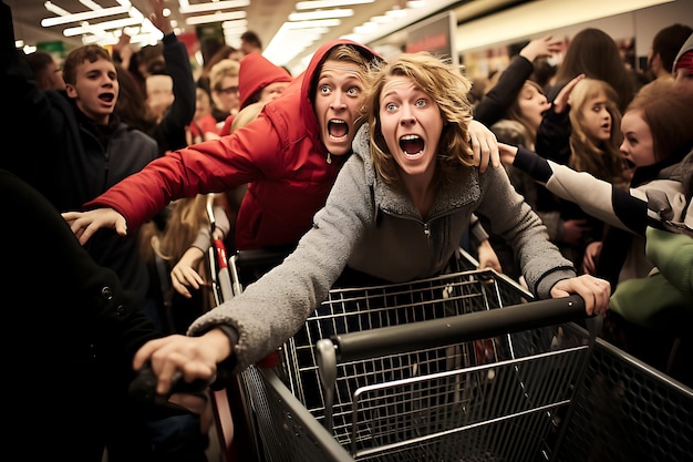 Foto black friday shopping spree fever