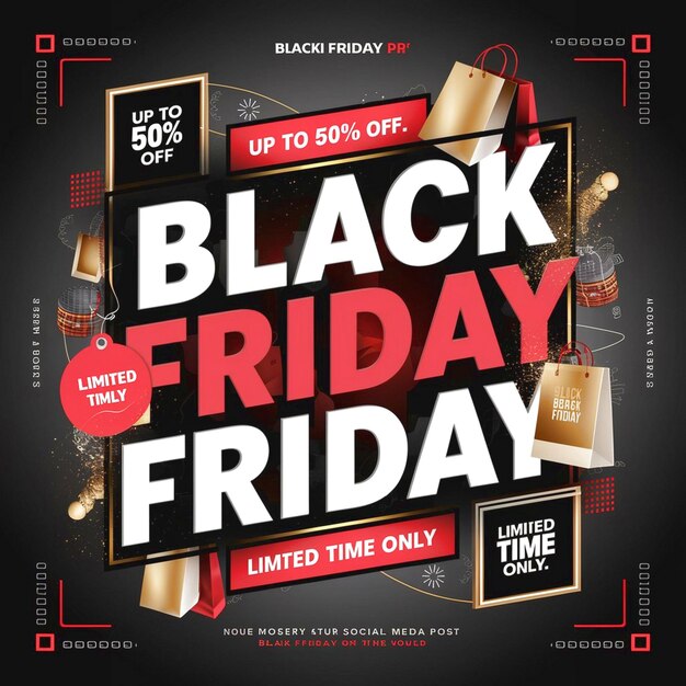 Photo black friday social media post design