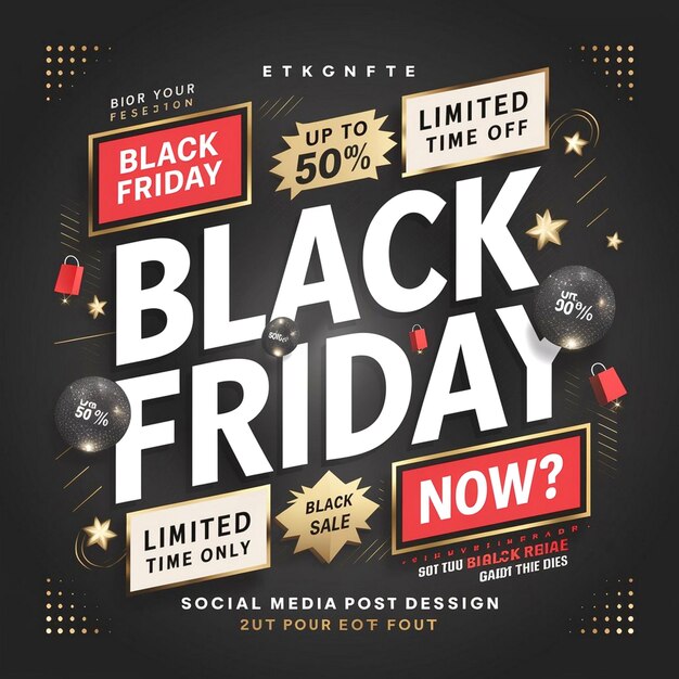 Photo black friday social media post design