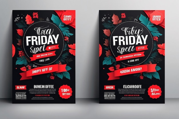 Black friday special offer flayer design templates