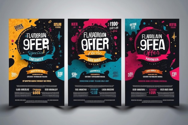 Black friday special offer flayer design templates
