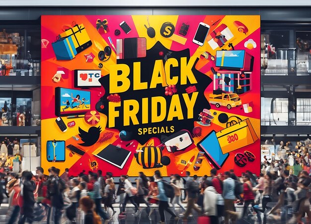 Photo black friday special poster with many items