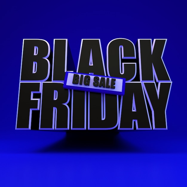 Photo black friday square blue banner